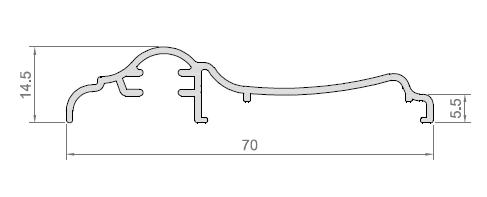 SOLAPE/TAPAJUNTA MOLDURA 70MM ANOD  BRONCE[6 35MT]