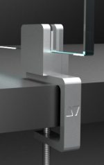 SOPORTE C/PINZA INOX BRILLO P/HUECO 8MM   3 PIEZA