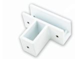 SOPORTE REMATE VIDRIO 40X20 LACADO PLATA [ 40UND ]