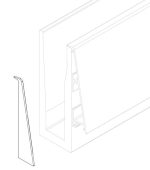 TAPA BARANDILLA IZQUIERDA  EXL-13326  ANOD PLATA