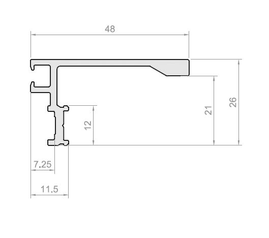 TAPETA DE PRESIÓN 26MM SIMPLE CON TIRADOR NEGRO