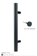 TIRADOR INOX 304 REDONDO 25mm 420MM NEGRO MATE EXT