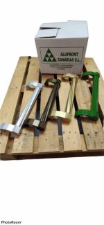 TIRADOR PUERTA TUBO TRENZA RAL 6002 ALUPRONT