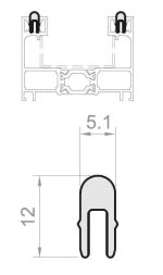 CARRIL RODADURA PARA MARCOS CRS77 ALUM  ANOD INOX