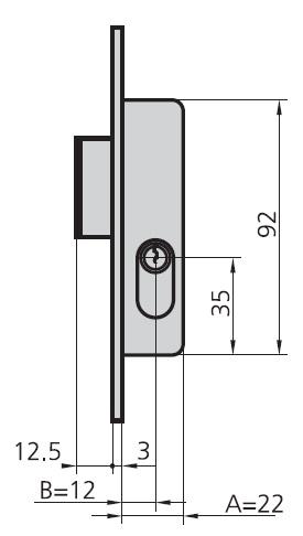 CERRADURA CONTADOR CVL 15MM MED CIL OVAL 5963T36/4