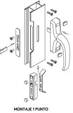 CIERRE MONOPUNTO CORREDERA VENT  C/CREMONA NEGRO