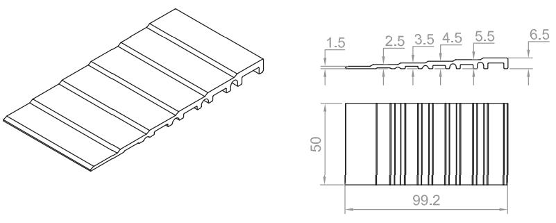 CUÑA NIVELACIÓN PERFILES GLASS RAIL PRO  C 20 UND