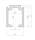 GUIA DE CORREDERA IDS-30 NEGRO MATE