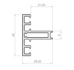 MONTANTE DE 40MM NEGRO MATE