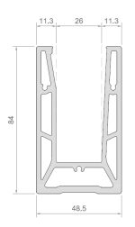 PERFIL BARANDILLA M PETO 14068 LACADO BLANCO M51