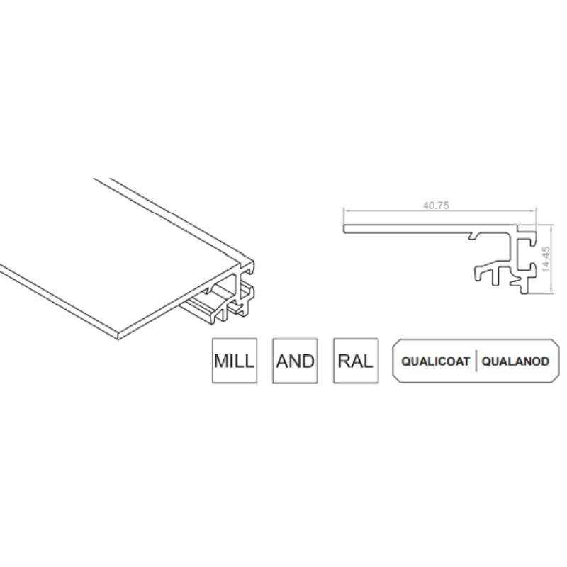PERFIL REMATE EXTERIOR GR PRO ANOD PLATA 5000MM