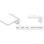 PERFIL REMATE INTERIOR GR PRO ANOD PLATA 5000MM