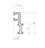 TAPETA DE PRESIÓN SIMPLE 26MM NEGRO MATE