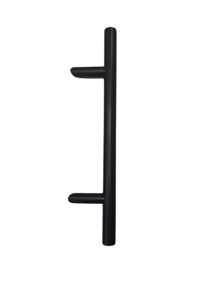 TIRADOR INOX TORREÓN DESPLAZADO 500XØ32MM L NEGRO