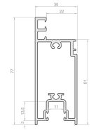 ZÓCALO DE PUERTA IDS-30 NEGRO MATE